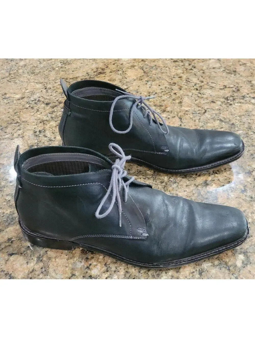 Ted Baker London Mens Boots Chukka Desert Agger 2 Black Leather Ankle Shoes 11